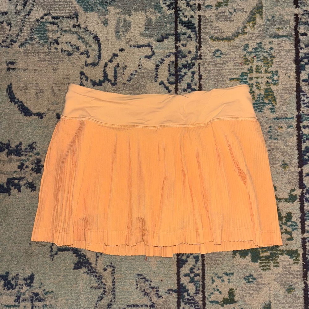 Lululemon Pleated Orange Skirt